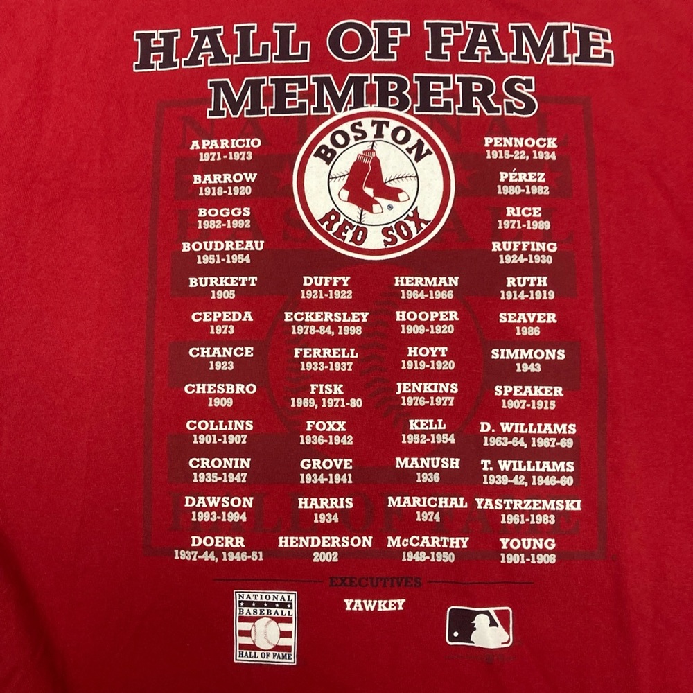 ⚾️ Boston Red Sox Hall of Fame T-shirt - Large